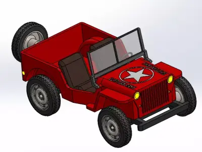 Old Jeep Wrangler 3D Model Free 3D model