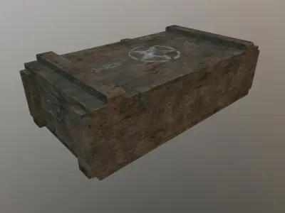 Military crate 03 Low-poly 3D model