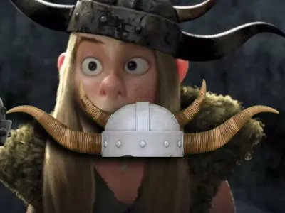 Tuffnut Thorston helmet -How to Train Your Dragon 3D print model