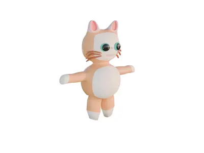 3D model of a cartoon cat Free 3D model