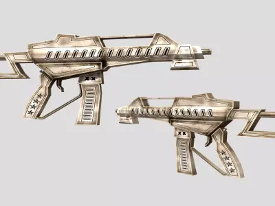 gun lowpoly gun gun for 3d gaming 3D model