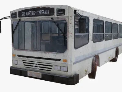 Old Bus - PBR Low-poly 3D model