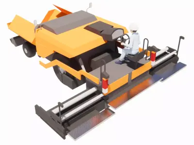 asphalt wiper truck  3D print model