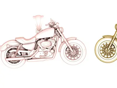 motorbike jewelry 3D print model