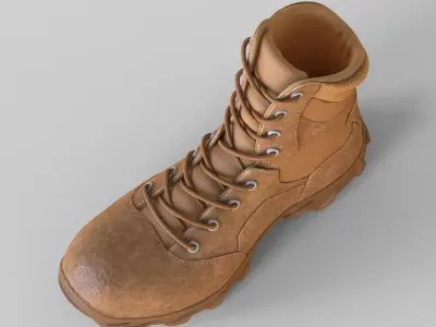  Boots Military Combat Low-poly 3D model