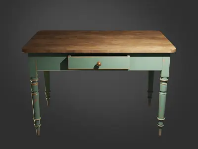 The old table Low-poly 3D model