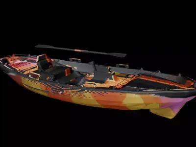 Kayak Low-poly 3D model from CGTrader