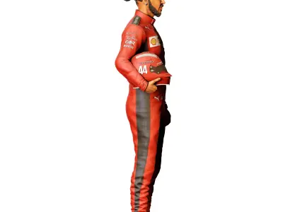 Lewis Hamilton  racing driver 3D print model