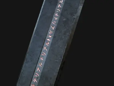 Witcher Sword Low-poly 3D model purchase