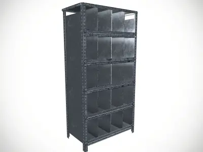 Metal racks Low-poly 3D model