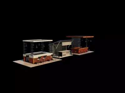 Coffee Shop Design 3D model purchase