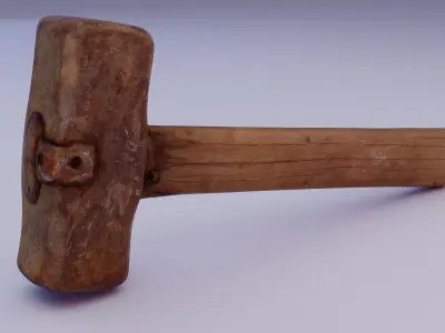 Hammer old Low-poly 3D model purchase