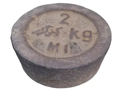 scan iron weight Low-poly 3D model