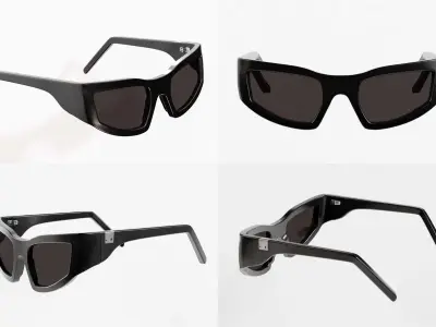 sunglass High quality 3d model Low-poly 3D model