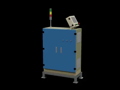 Industrial - 3D Electric Control Box  Low-poly 3D model