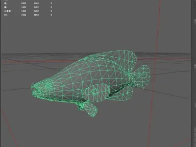Grouper Low-poly 3D model shop