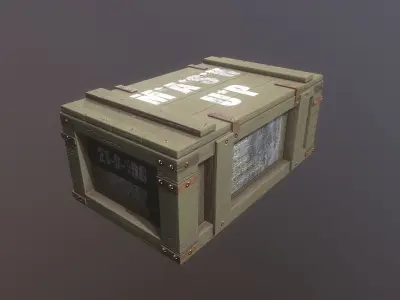 Militry Crate Free low-poly 3D model