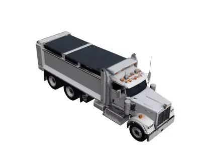Kenworth W900 Retail Delivery Truck 3D Model 3D model