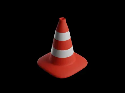 Traffic Cone game ready Low-poly 3D model purchase