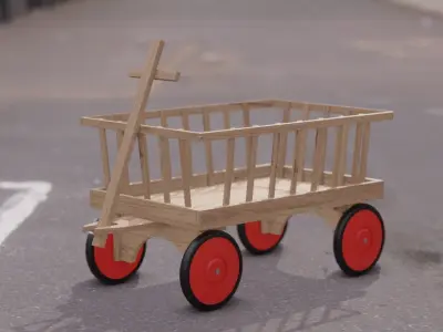 Cart Wagon 3D model