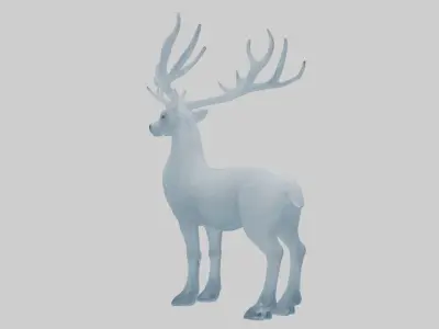 Ice Deer Model Low-poly 3D model