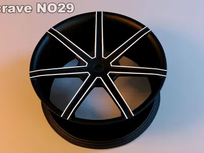 Car Rim-Wheel pack Low-poly 3D model