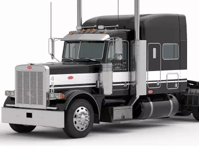 Truck 379 with interior  3D model PBR