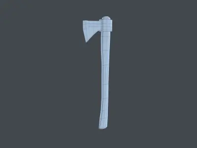 Forest Axe GR-LowPoly Low-poly 3D model