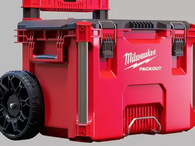 Milwaukee Rolling Toolbox Low-poly 3D model