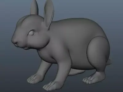 Rabbit Model bunny Low-poly 3D model