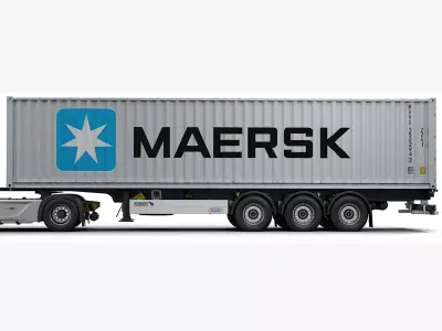 Container Trailer MAERSK  3D model