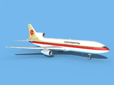 Lockheed L-1011 TriStar Continental 3D model