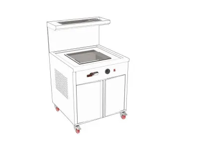 3Falafel Frying Machine 3D model