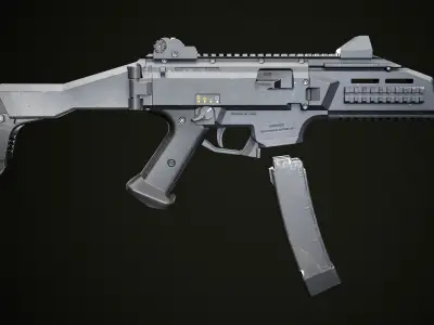 Scorpion Evo 3 A1 Low-poly 3D model