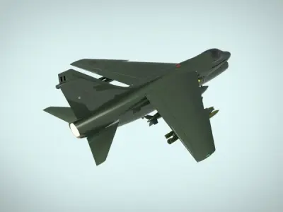 A 7E Corsair II 3D model purchase