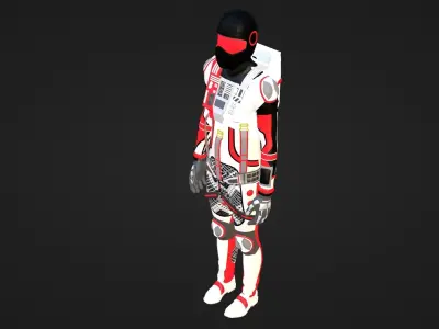 Robot Soldier - Assault Soldier Low-poly 3D model 9