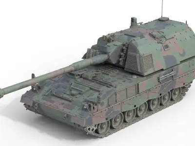 Panzerhaubitze 2000 Self Propelled Howitzer Low-poly 3D model