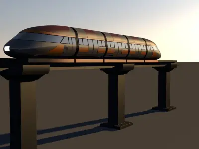 Monorail train  3D model