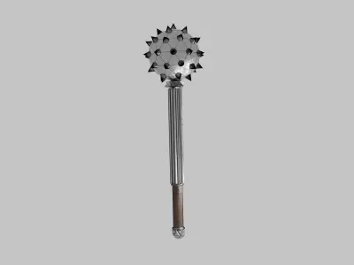 Medieval mace Low-poly 3D model 14