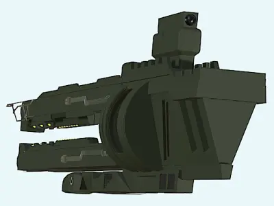 Sledge II Mass Driver Cannon- High Poly 3D model