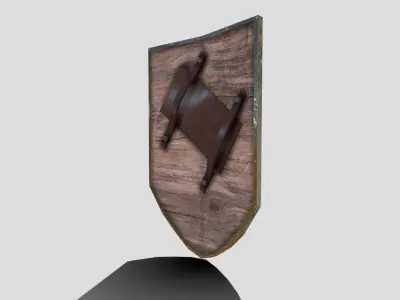 Medieval Heater Shield Low-poly 3D model purchase