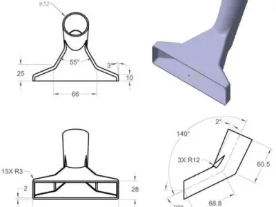 Vacuum Nozzle 3D print model