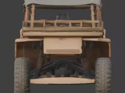Rugged Military Sand Buggy 3D Model Low-poly 3D model