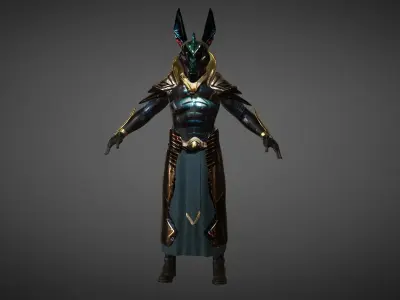 Anubis Low-poly 3D model