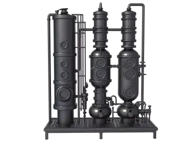 distillation machine - sci fi tank - cylindrical tank 3D print model purchase