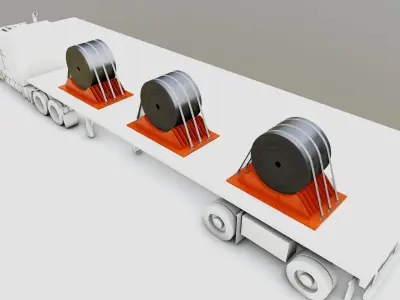 CARGO MODELS FOR TRUCK TRAILER-Roll Sheet Type-1 3D model