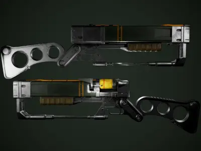 Fallout  AER9 Laser Rifle Low-poly 3D model