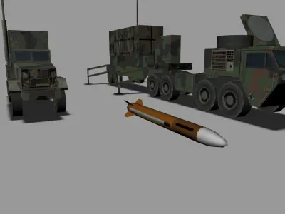 MIM-104 Patriot Low-poly 3D model purchase