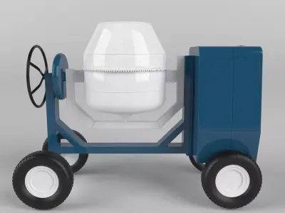 Concrete mixer 2 3D model