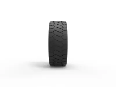 Truck low profile tire Scale 1 to 25 3D print model